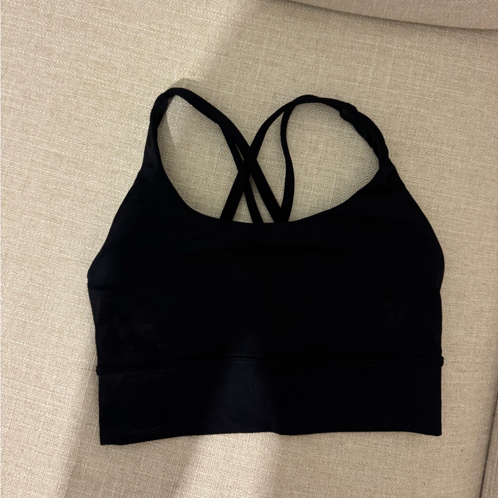 Lululemon black cross back bra top